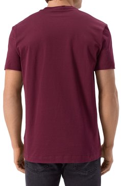 Мужская хлопковая футболка DOLCE & GABBANA бордового цвета, арт. G8RN8Z/G7NUB | Фото 4 (Материал внешний: Хлопок; Длина (для топов): Стандартные; Материал сплава: Проставлено; Рукава: Короткие; Драгоценные камни: Проставлено; Принт: Без принта; Стили: Кэжуэл; Кросс-КТ: Джерси; Мужское Кросс-КТ: Футболка-одежда)