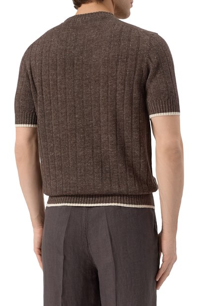 Джемпер изо льна и хлопка BRUNELLO CUCINELLI, арт. M2L707600, фото 4