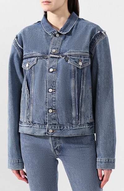 Джинсовая куртка VETEMENTS синего цвета по цене 128500 руб., арт. USS193002/W, фото 3 Джинсовая куртка VETEMENTS, арт. USS193002/W, фото 3