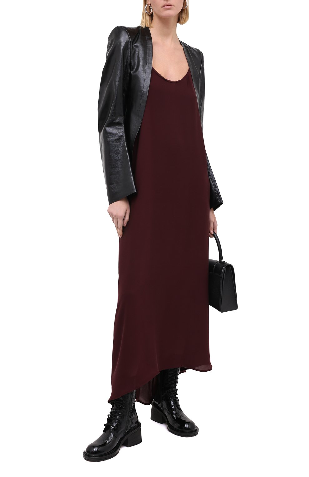 Кожаный жакет ANN DEMEULEMEESTER черного цвета по цене 199500 руб., арт. 2002-1009-P-272-099, фото 2 Кожаный жакет ANN DEMEULEMEESTER, арт. 2002-1009-P-272-099, фото 2