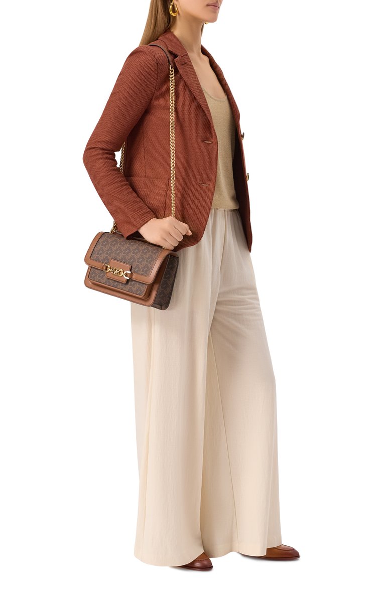 Женская сумка heather MICHAEL MICHAEL KORS коричневого цвета, арт. 30R4G7HL3B | Фото 7 (Ремень/цепочка: На ремешке; Материал: Экокожа; Размер: small)