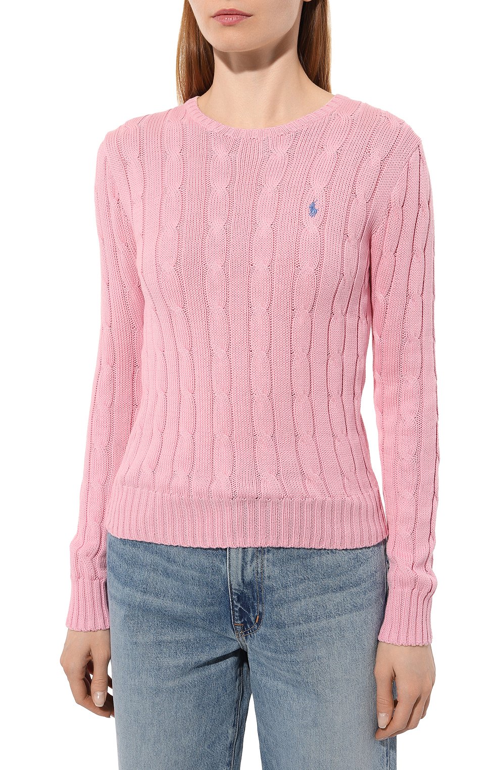 Хлопковый пуловер POLO RALPH LAUREN розового цвета по цене 25750 руб., арт. 211891640, фото 3 Хлопковый пуловер POLO RALPH LAUREN, арт. 211891640, фото 3