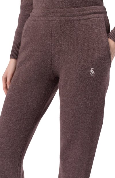 Брюки из кашемира и шерсти SPORTY AND RICH коричневого цвета по цене 46500 руб., арт. PA02766302BR27, фото 5 Брюки из кашемира и шерсти SPORTY AND RICH, арт. PA02766302BR27, фото 5