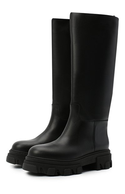 Кожаные сапоги GIA COUTURE черного цвета по цене 74800 руб., арт. PERNI-07 B 101, фото 1 Кожаные сапоги GIA COUTURE, арт. PERNI-07 B 101, фото 1