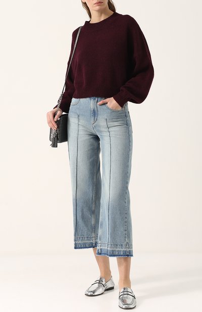Укороченные расклешенные джинсы с потертостями ISABEL MARANT ETOILE, арт. PA0799-18P016E/CABRI0, фото 2