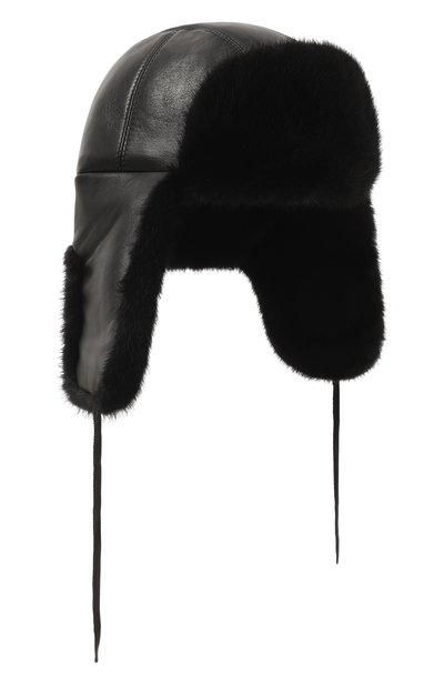 Шапка-ушанка мишка из меха норки и кожи FURLAND, арт. 0011202110172600617, фото 4