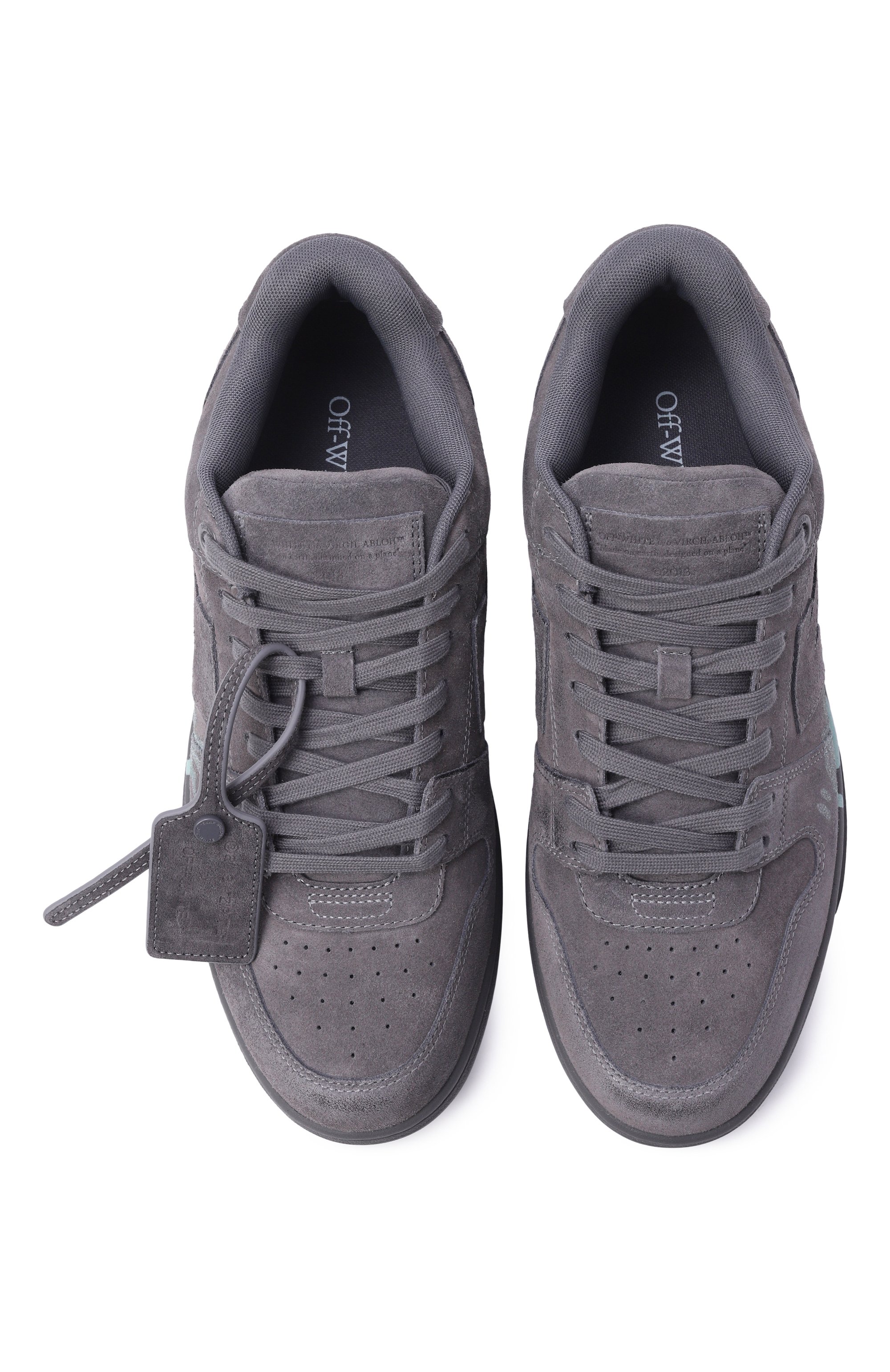 Замшевые кеды out of office OFF-WHITE, арт. 0MIA189S26LEA006, фото 5