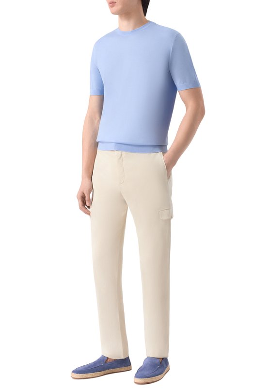 Джемпер из кашемира и шерсти Stefano Ricci W505506G10/W26150 Голубой  W505506G10/W26150 Фото 2