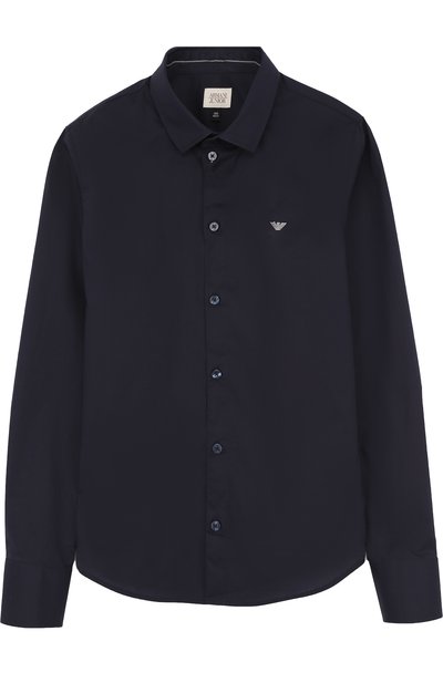 Хлопковая рубашка с логотипом бренда ARMANI JUNIOR, арт. 6Y4C14/4NEAZ/11A-16A, фото 1
