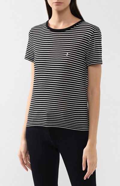 Хлопковая футболка SAINT LAURENT, арт. 590370/YBLS2, фото 3