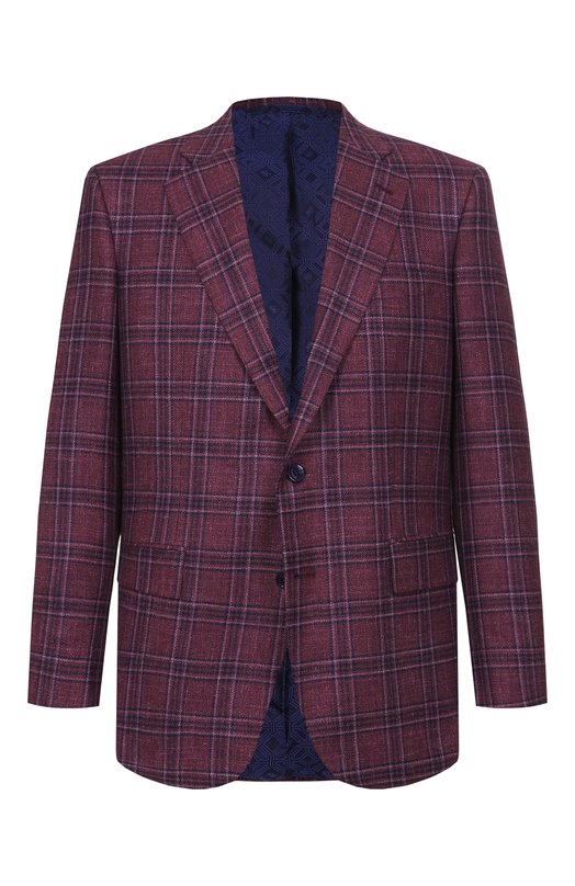 Пиджак из шерсти и кашемира Stefano Ricci S1RF432000/B172HA Бордовый S1RF432000/B172HA