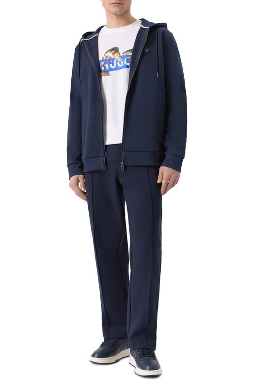 Хлопковые брюки BOSS 50554244 Синий  50554244 Фото 2