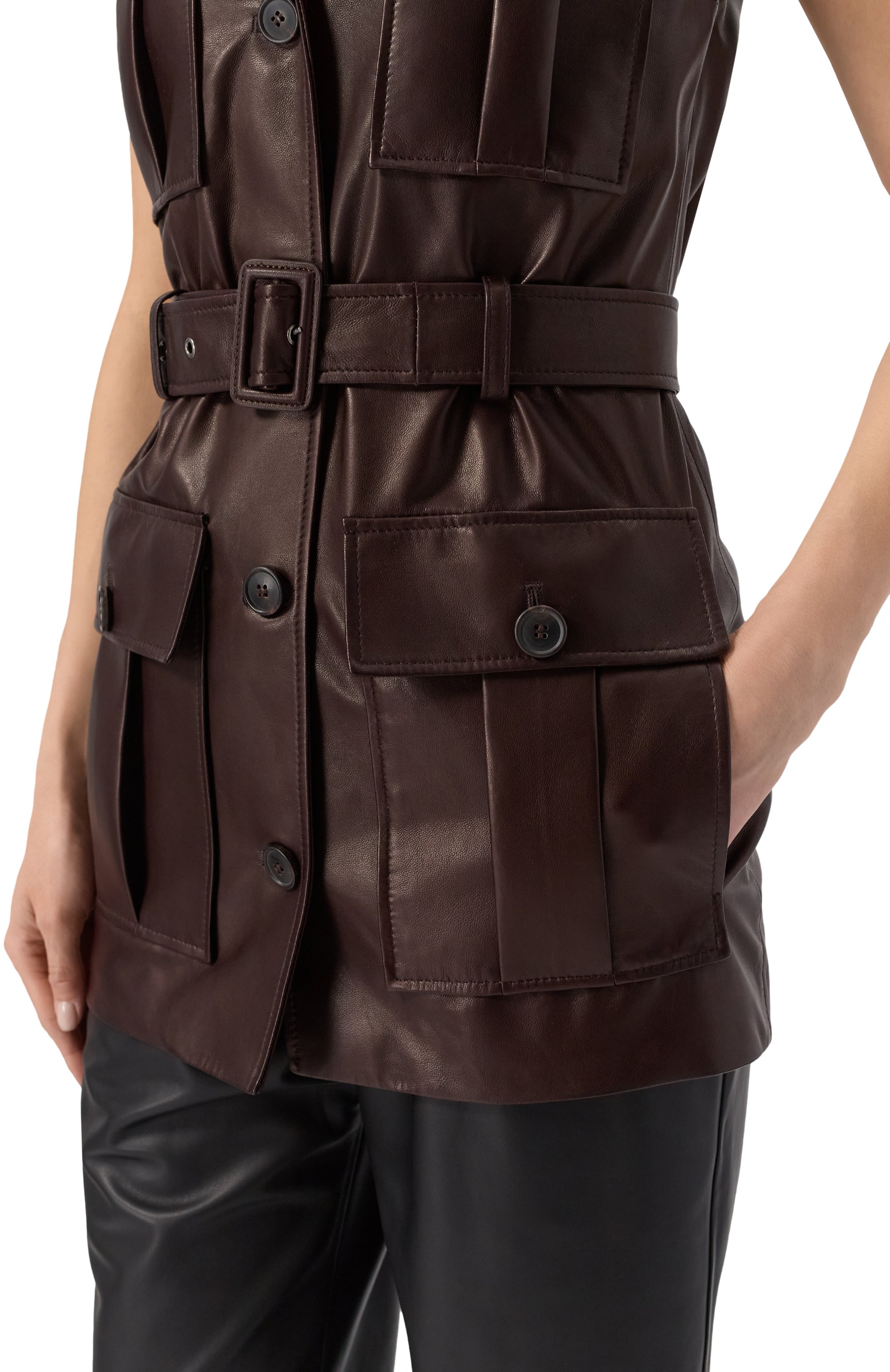 Кожаный жилет MVST, арт. 34307/36-44, фото 5