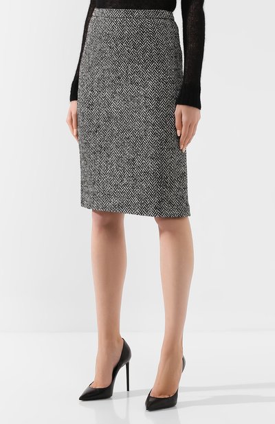 Юбка REDVALENTINO черно-белого цвета по цене 21750 руб., арт. SR0RAD00/41B, фото 3 Юбка REDVALENTINO, арт. SR0RAD00/41B, фото 3