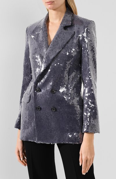 Жакет с пайетками ROLAND MOURET синего цвета по цене 216500 руб., арт. SS20/S0451/F0414, фото 3 Жакет с пайетками ROLAND MOURET, арт. SS20/S0451/F0414, фото 3