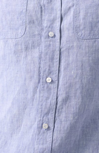 Льняная рубашка PAUL&SHARK голубого цвета по цене 43850 руб., арт. 25413252/M, фото 5 Льняная рубашка PAUL&SHARK, арт. 25413252/M, фото 5