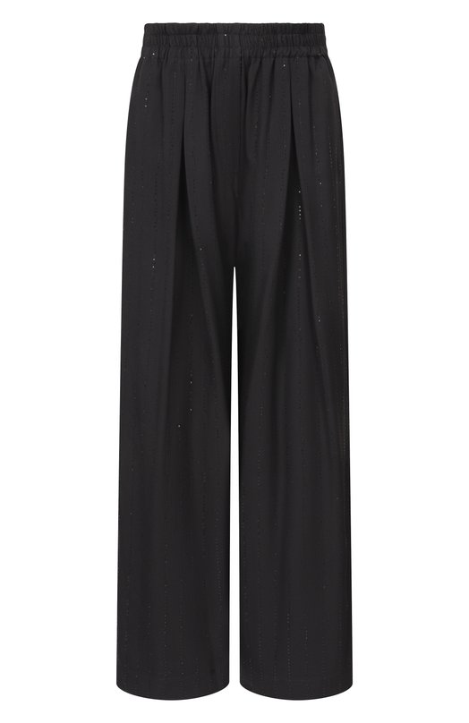 Брюки из вискозы Brunello Cucinelli ML594HX699 Чёрный ML594HX699