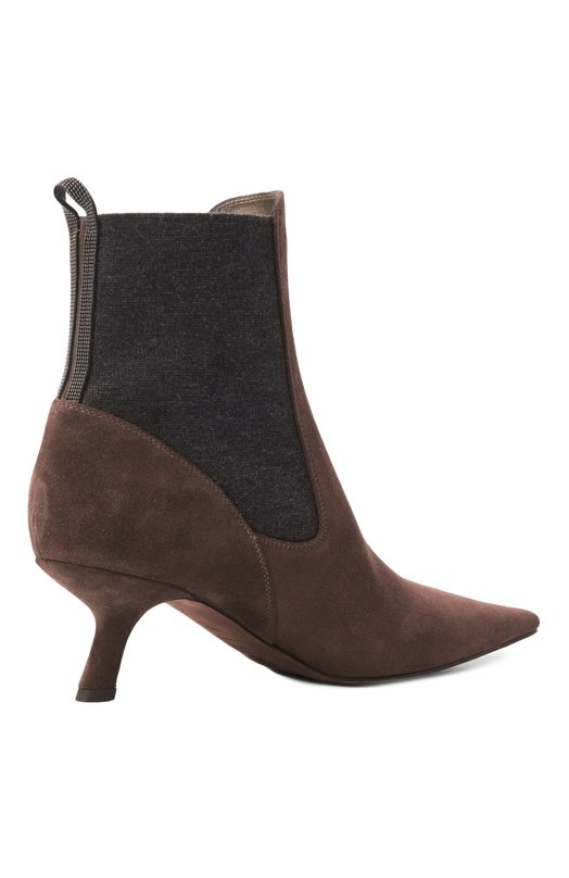 Замшевые ботильоны Brunello Cucinelli MZSFC3054P Коричневый  MZSFC3054P Фото 5