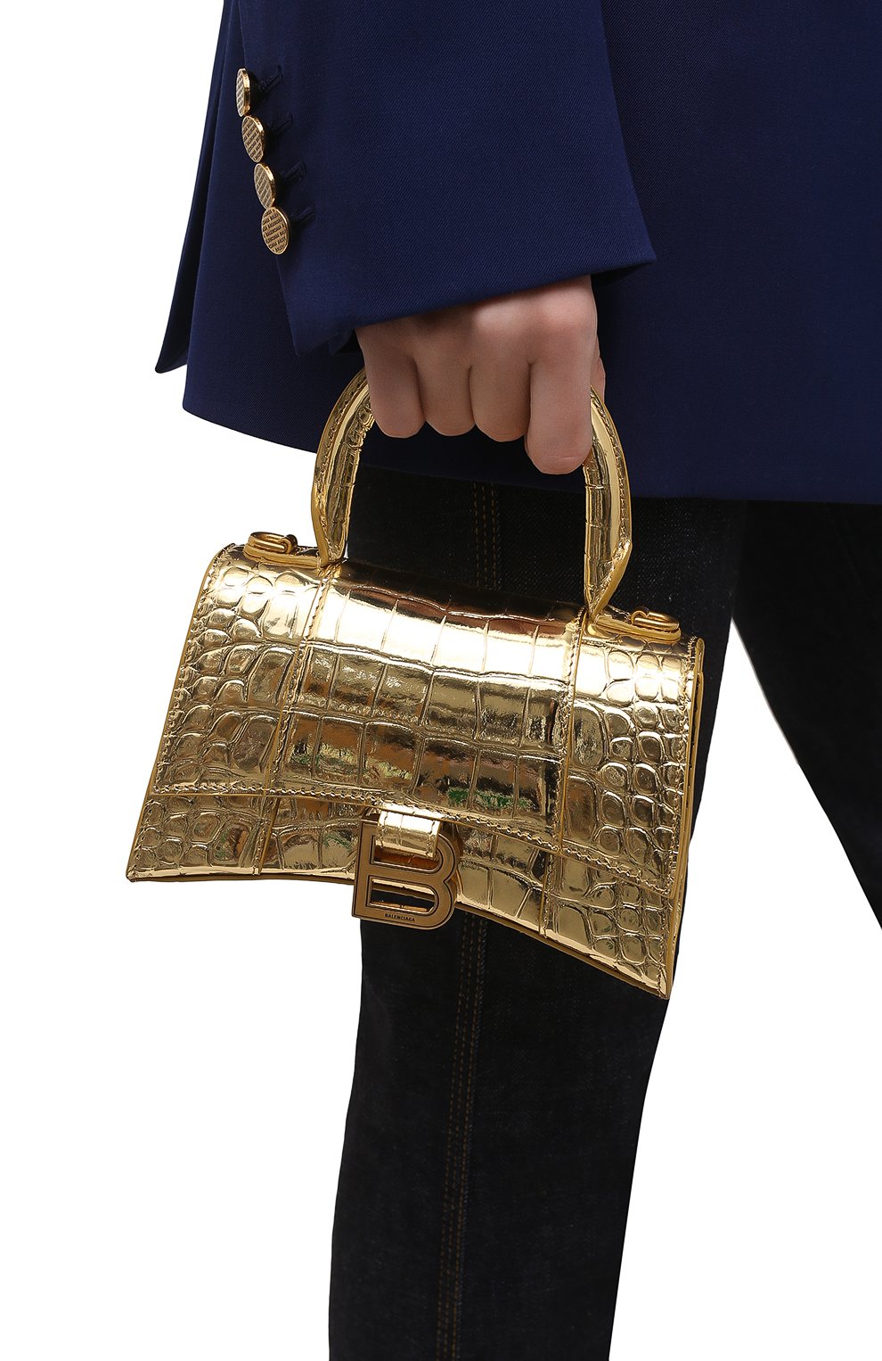 Сумка hourglass xs BALENCIAGA золотого цвета по цене 187500 руб., арт. 592833/1S49M, фото 2 Сумка hourglass xs BALENCIAGA, арт. 592833/1S49M, фото 2