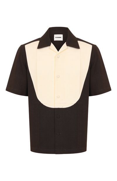Мужская рубашка из вискозы и шелка JIL SANDER, арт. J21DL0222-J65005