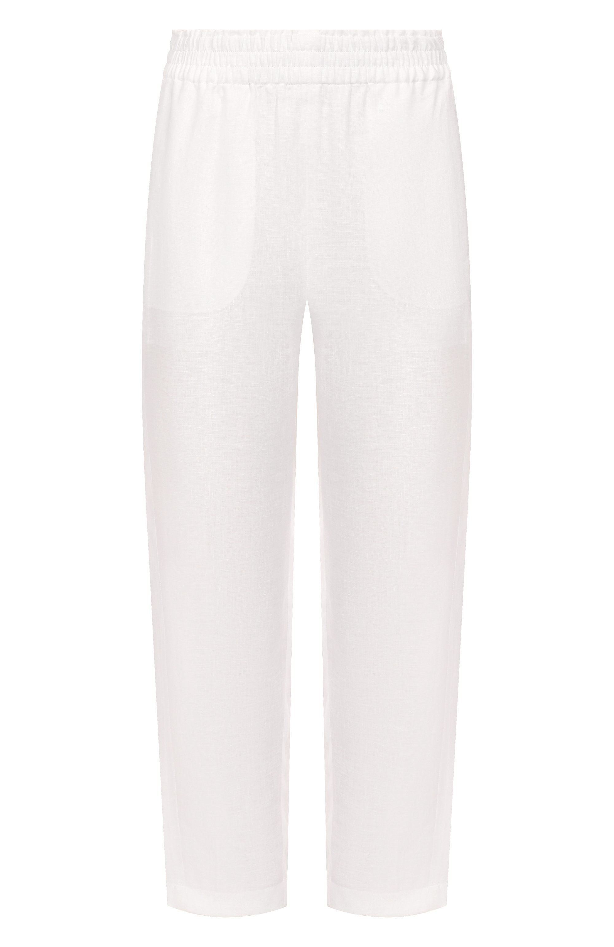 Льняные брюки EMPORIO ARMANI белого цвета по цене 52750 руб., арт. EW001575/TE14012, фото 1 Льняные брюки EMPORIO ARMANI, арт. EW001575/TE14012, фото 1