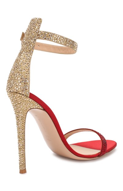 Текстильные босоножки GIANVITO ROSSI, арт. G61343.11RIC.RBUSYME, фото 4