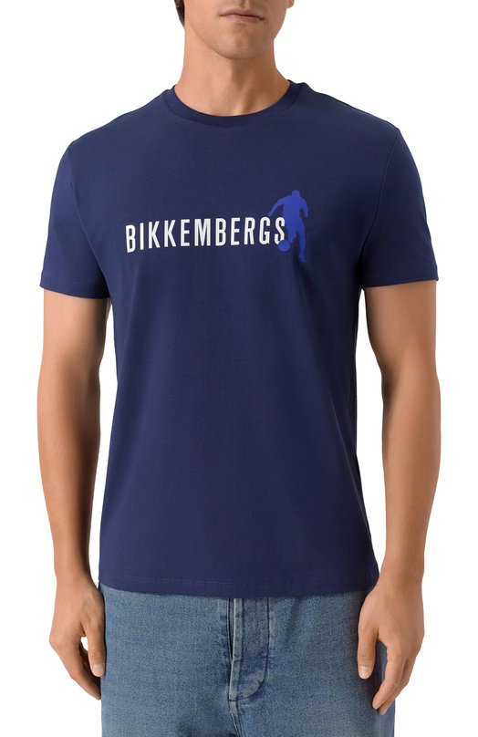 Хлопковая футболка Dirk Bikkembergs BMT1237 Синий  BMT1237 Фото 3