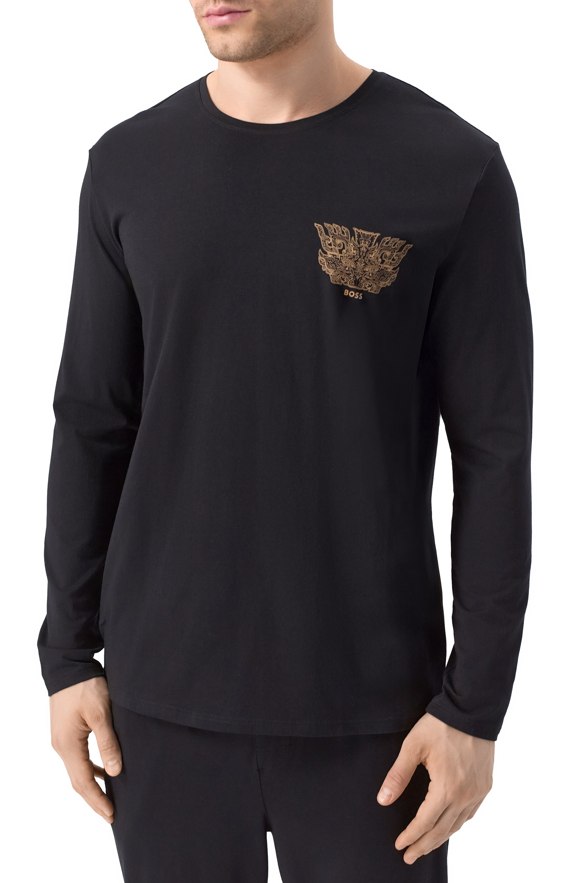 Хлопковая пижама BOSS, арт. 50514892, фото 3