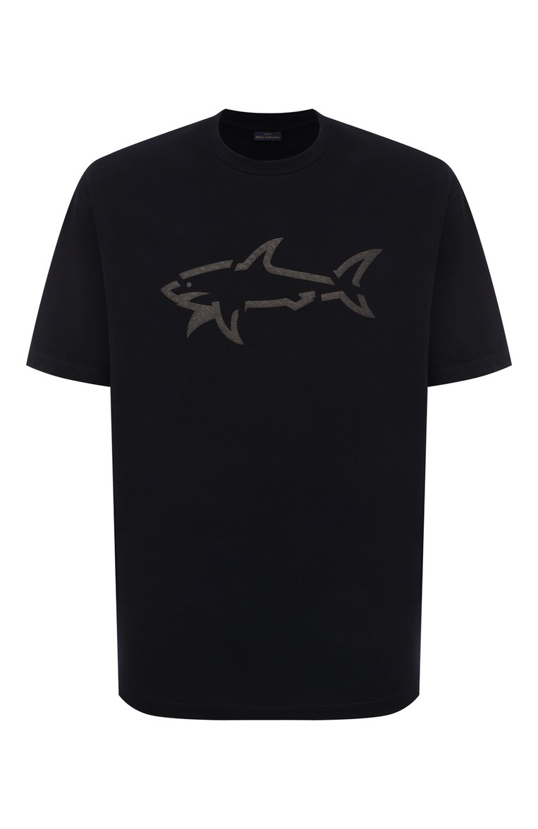 Мужская хлопкова�я футболка PAUL&SHARK темно-синего цвета, арт. 14311653/050 | Фото 1 (Материал внешний: Хлопок; Длина (для топов): Стандартные; Рукава: Короткие; Принт: С принтом; Стили: Кэжуэл; Мужское Кросс-КТ: Футболка-одежда; Кросс-КТ: Джерси; Автоматизация состава: Проставлено; Автоматизация ТО: Проставлено)