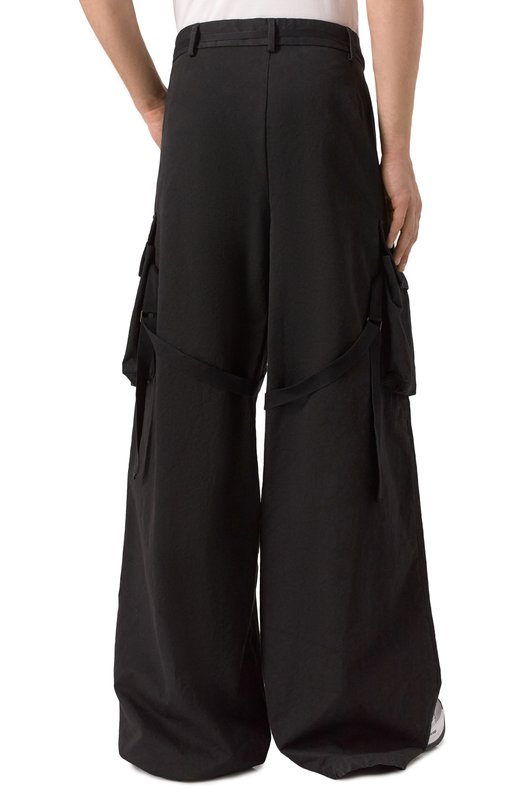 Хлопковые брюки-карго Ann Demeulemeester B0012456/FA559 Чёрный  B0012456/FA559 Фото 4