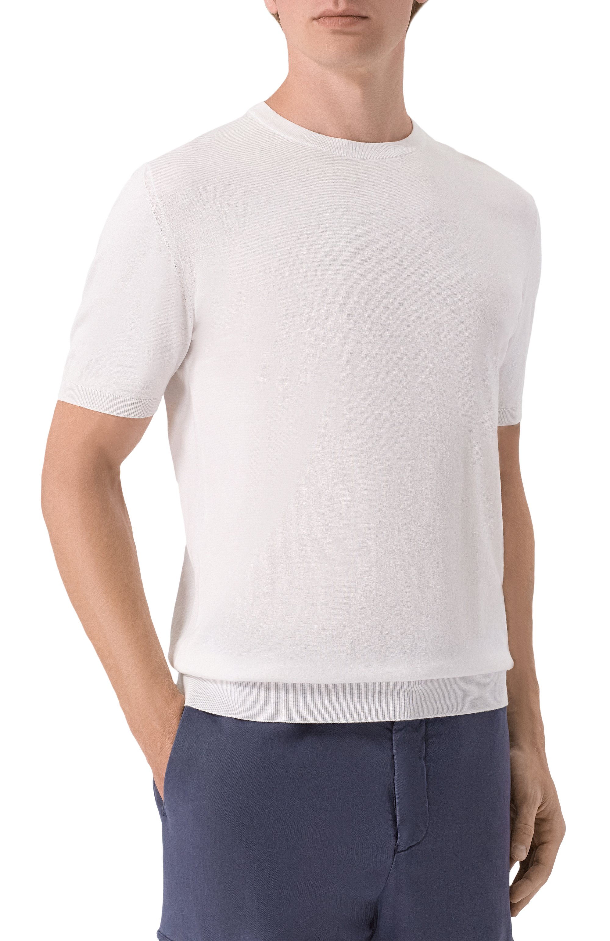 Хлопковый джемпер KITON белого цвета по цене 108000 руб., арт. UMKXX37, фото 3 Хлопковый джемпер KITON, арт. UMKXX37, фото 3