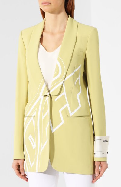Жакет OFF-WHITE зеленого цвета по цене 179500 руб., арт. 0WEF029S19D950844101, фото 3 Жакет OFF-WHITE, арт. 0WEF029S19D950844101, фото 3