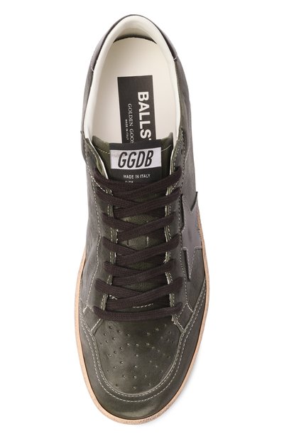 Кожаные кеды ballstar GOLDEN GOOSE DELUXE BRAND темно-зеленого цвета по цене 72650 руб., арт. GMF00117.F008725, фото 5 Кожаные кеды ballstar GOLDEN GOOSE DELUXE BRAND, арт. GMF00117.F008725, фото 5