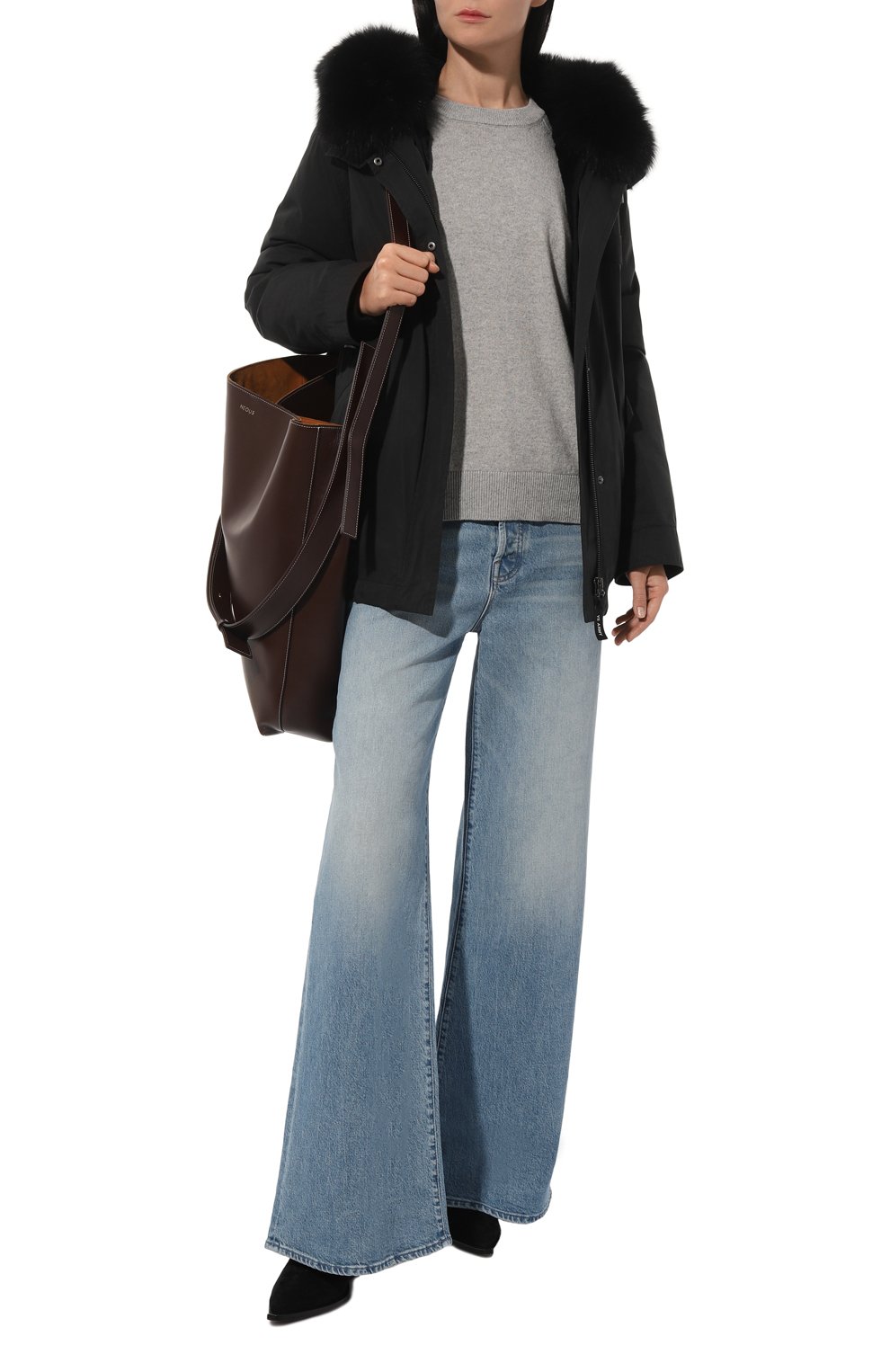 Парка с капюшоном из меха лисицы YVES SALOMON, арт. 20WFV91067F52X, фото 2