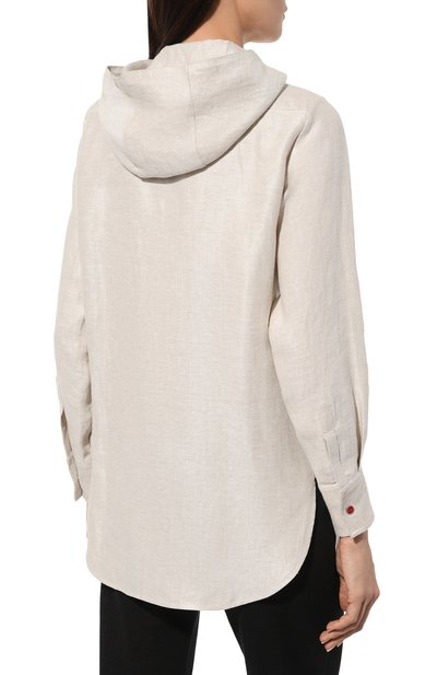 Льняная рубашка KITON, арт. D57444H08442, фото 4