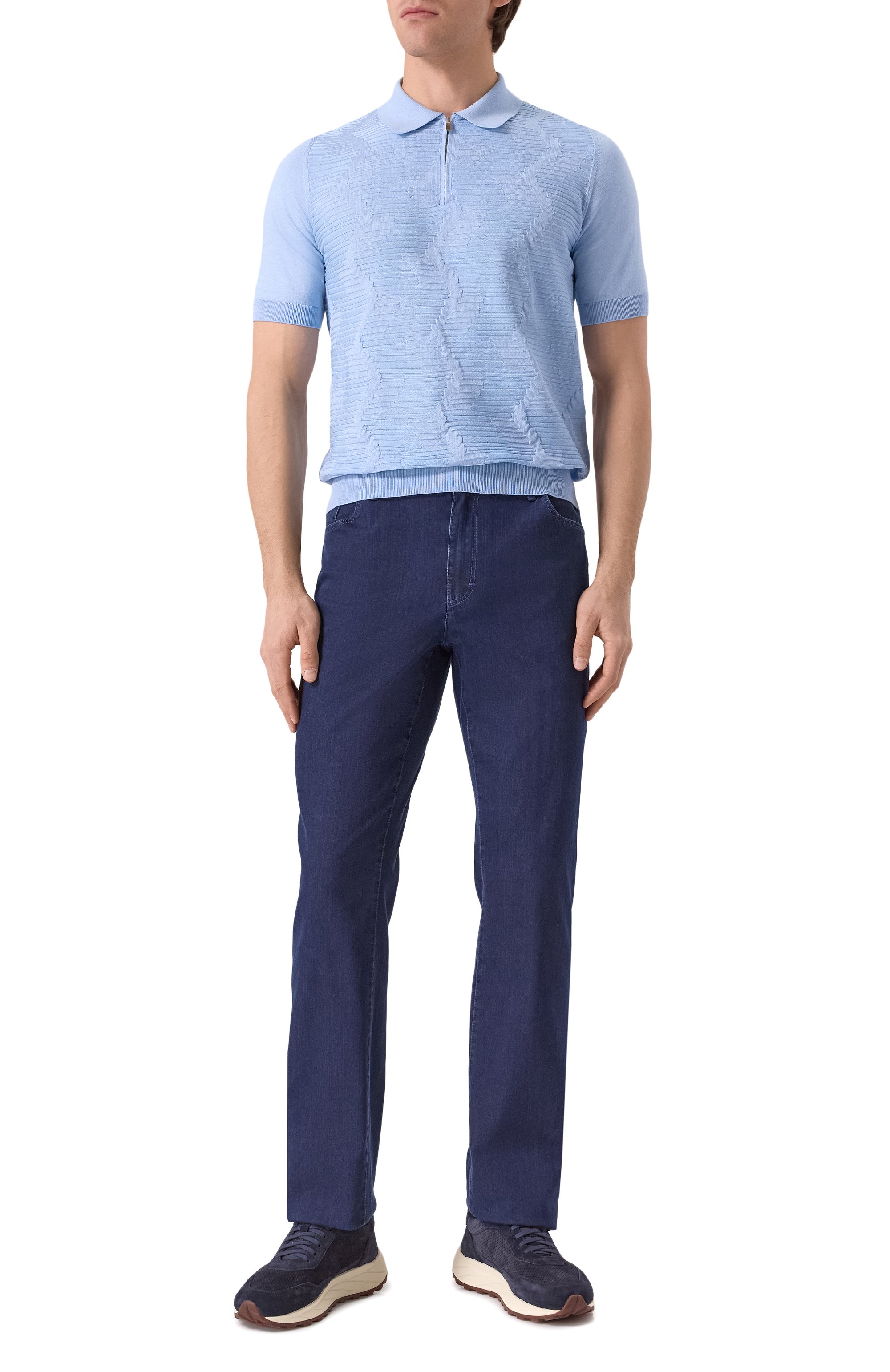 Поло из шелка и хлопка ZILLI, арт. KZP002M0142VTNW00_62-64, фото 2