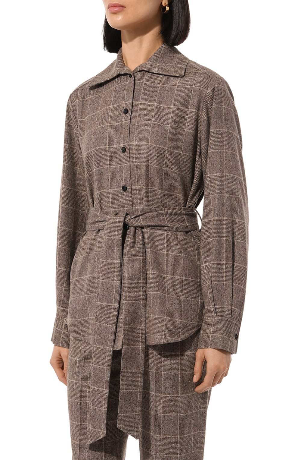 Рубашка из шелка и шерсти KITON, арт. D58453K0541E01, фото 3