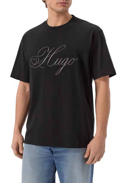 Хлопковая футболка HUGO, арт. 50557058, фото 3