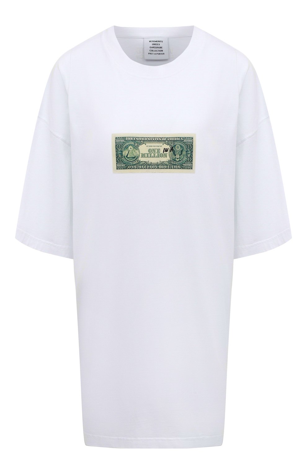Хлопковая футболка VETEMENTS, арт. UA53TR140W 1610/W, фото 1