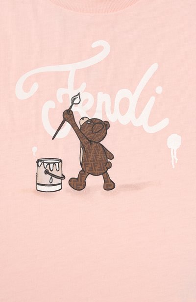 Хлопковая футболка FENDI, арт. BUI120/AY8D, фото 3