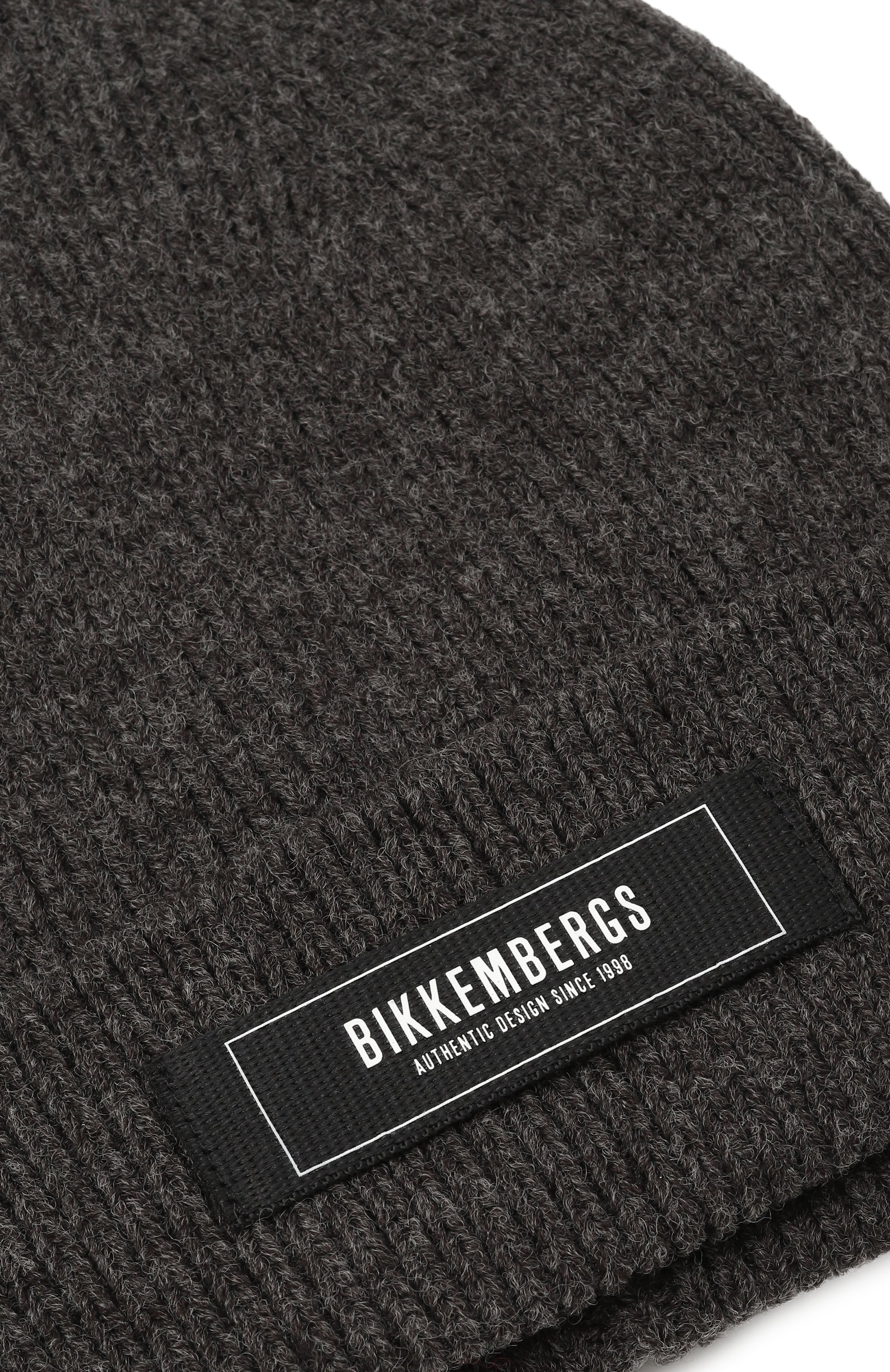 Шапка DIRK BIKKEMBERGS темно-серого цвета по цене 5150 руб., арт. BKCP01194KU, фото 3 Шапка DIRK BIKKEMBERGS, арт. BKCP01194KU, фото 3