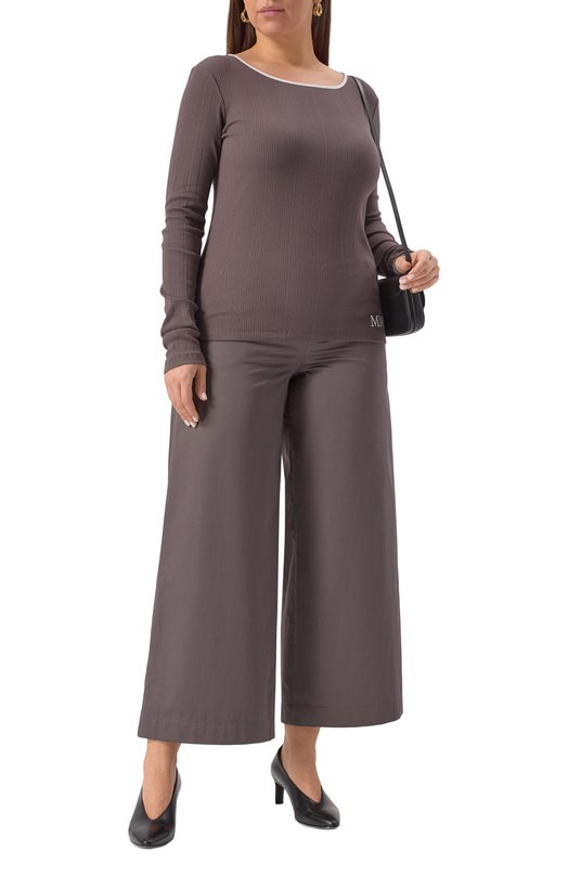 Хлопковые брюки Max Mara Leisure ANTILLE Серый  ANTILLE Фото 2