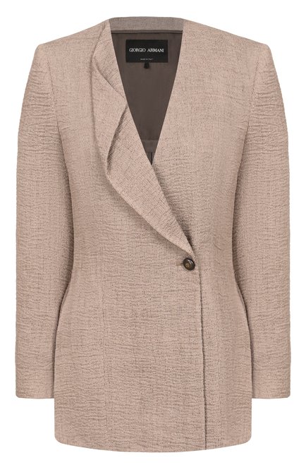 Женский жакет изо льна и вискозы GIORGIO ARMANI, арт. GW002778/TE20131