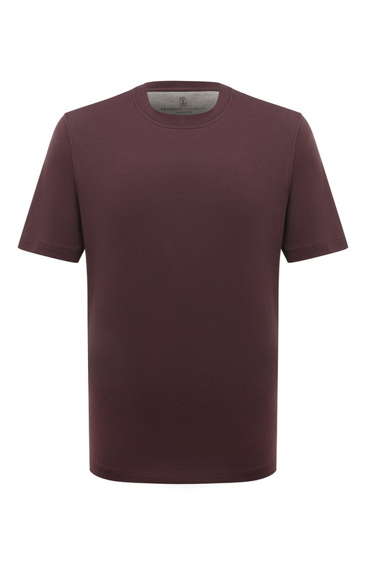 Хлопковая футболка Brunello Cucinelli M0B131308 Фиолетовый M0B131308