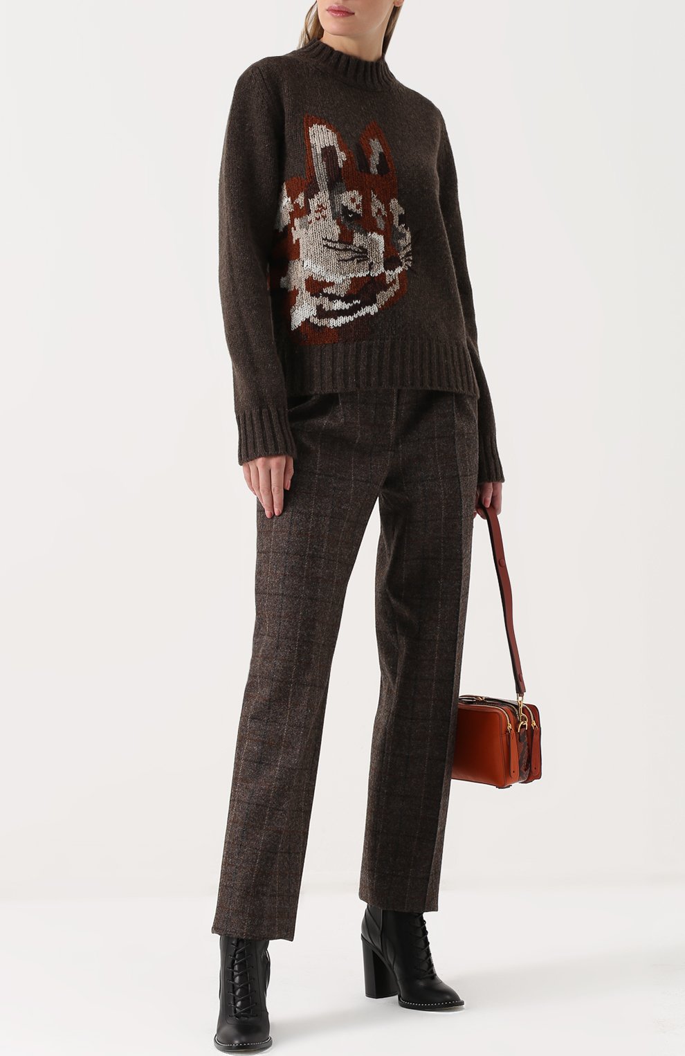 Вязаный шерстяной свитер с принтом MULBERRY, арт. MYPL753067/YLY20003B, фото 2