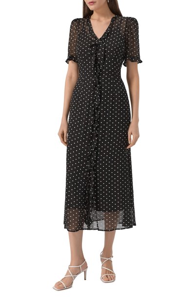 Платье из вискозы ELLYME черно-белого цвета по цене 38900 руб., арт. 00285, фото 3 Платье из вискозы ELLYME, арт. 00285, фото 3