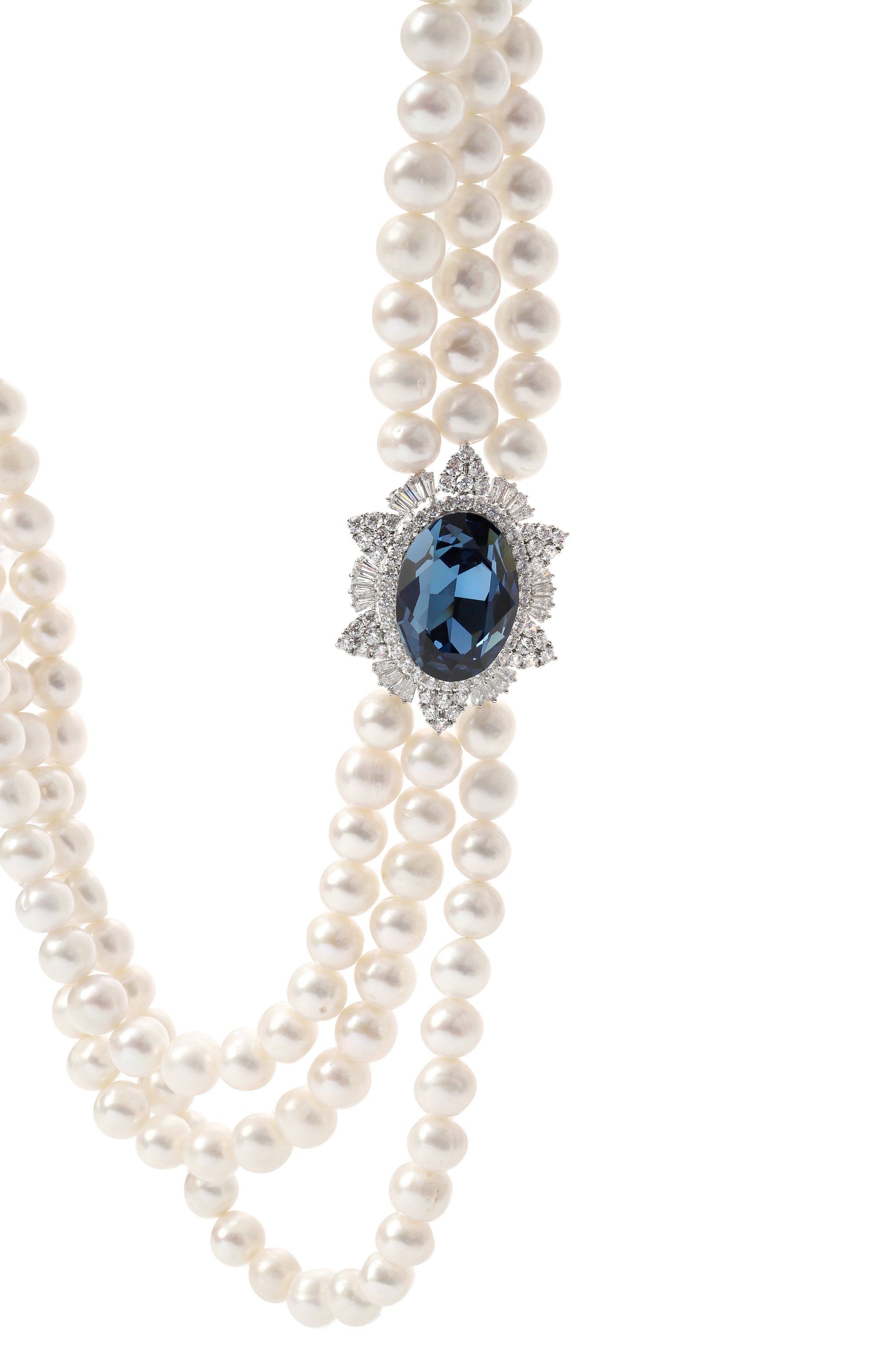 Колье princess diana BLUEJAY белого цвета по цене 69080 руб., арт. BJ-PD-W, фото 3 Колье princess diana BLUEJAY, арт. BJ-PD-W, фото 3