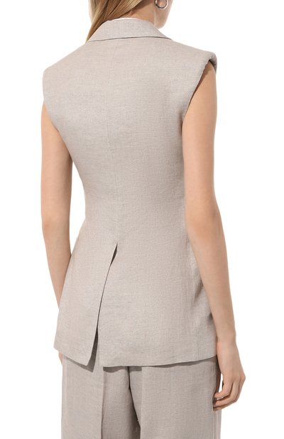 Льняной жилет BRUNELLO CUCINELLI, арт. MH5672006, фото 4