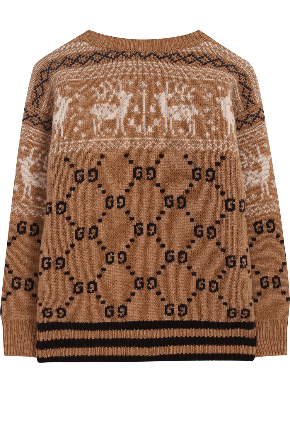 Шерстяной пуловер с принтом GUCCI, арт. 522556/X1590, фото 2