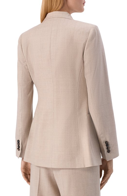 Шерстяной жакет Kiton D27514K0513G01 Бежевый  D27514K0513G01 Фото 4